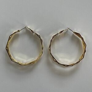 Ettika Earrings Womens Jewelry Gold Round Hoop Geo Revolve Layered Medium